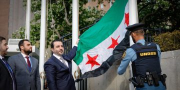 Syrian Foreign Minister Hoists National Flag at United Nations Headquarters
