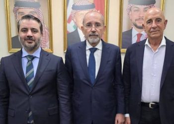 Syrian Foreign Minister, his Jordanian counterpart, and the U.S. envoy to Syria during trilateral talks in Amman. (Photo: Petra News Agency)