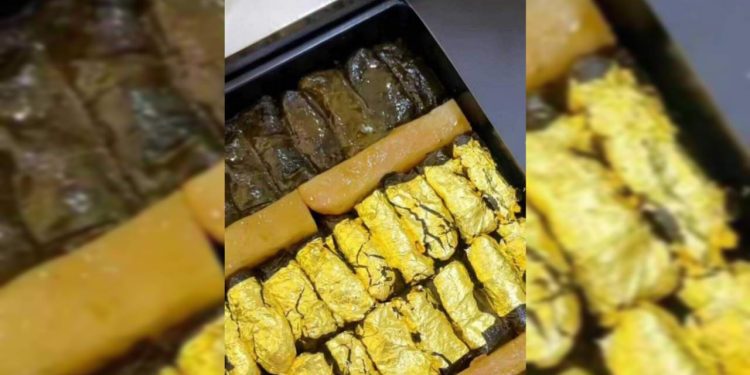 بـ 6500 دولار.. مطعم كويتي يقدم “ورق عنب” ملفوف بالذهب