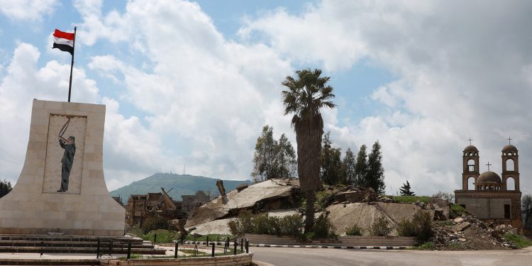مدينة القنيطرة جنوب سوريا، 26 مارس 2019 (ا ف ب)