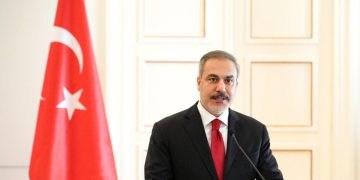 وزير الخارجية التركي هاكان فيدان في أثينا، اليونان، في 8 نوفمبر 2024 (ا ف ب)