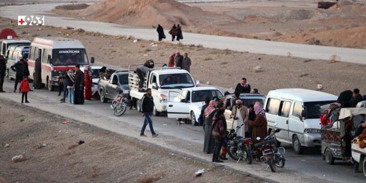 قوافل مهجرين من تل رفعت والشهباء (963+)