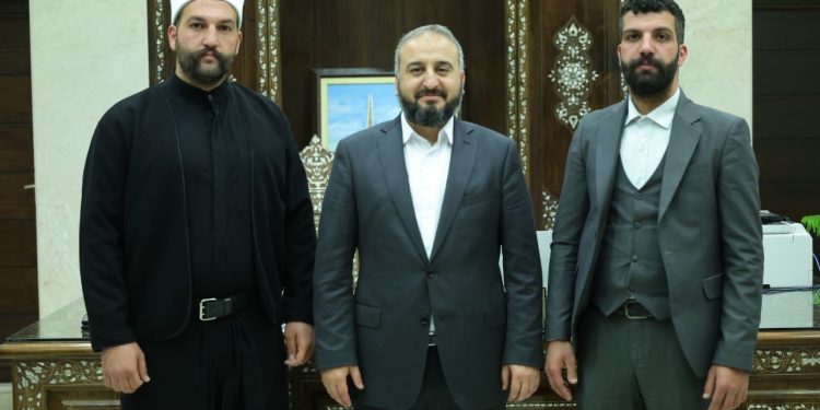 أبو قصرة يستقبل قائد قوات “شيخ الكرامة” في دمشق