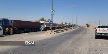 وصول الدفعة الثالثة من القمح العراقي المقدم لسوريا إلى دير الزور