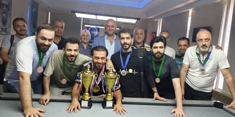 محمد عزيزة يتوج بطلاً للجمهورية في بطولة البلياردو 10 كرات