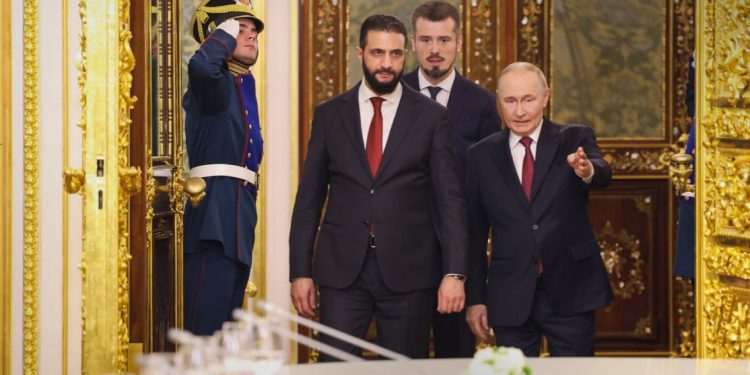 موسكو تكشف تفاصيل المباحثات بين بوتين والشرع