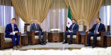الشرع والشيباني يلتقيان وفداً أميركياً في دمشق 