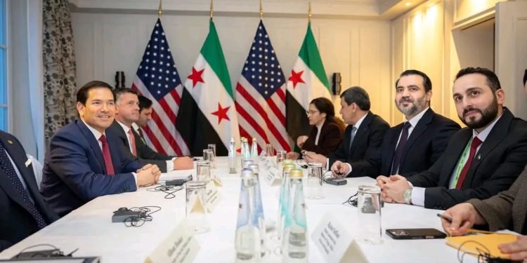 وفد سوري يضم الشيباني وعبدي يلتقي وزير الخارجية الأميركي في ميونخ