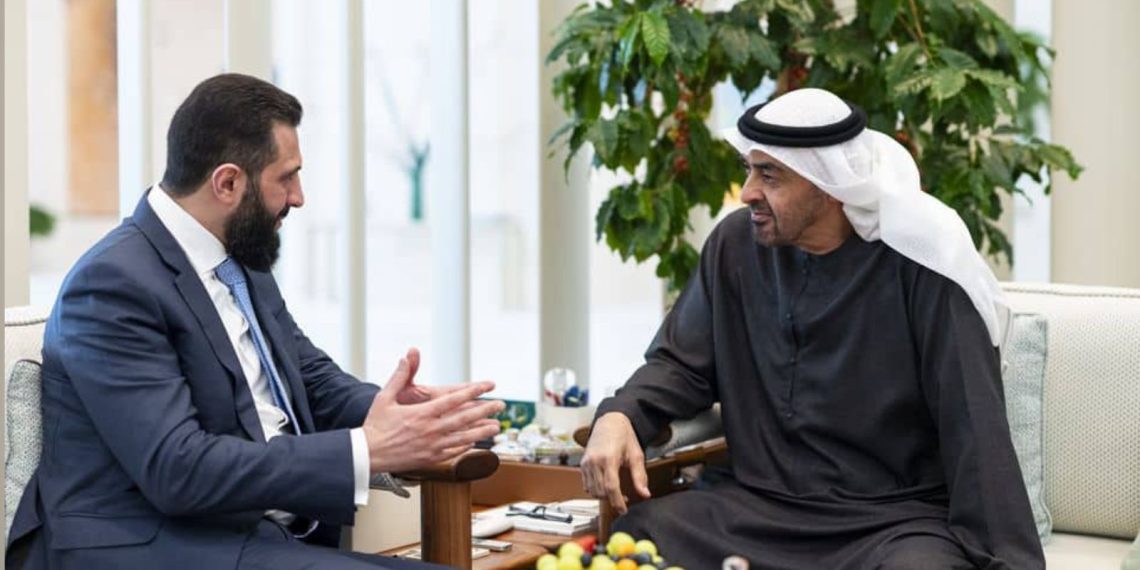 الشرع: اللقاء مع رئيس الإمارات شهد اتساع مساحات العمل المشترك