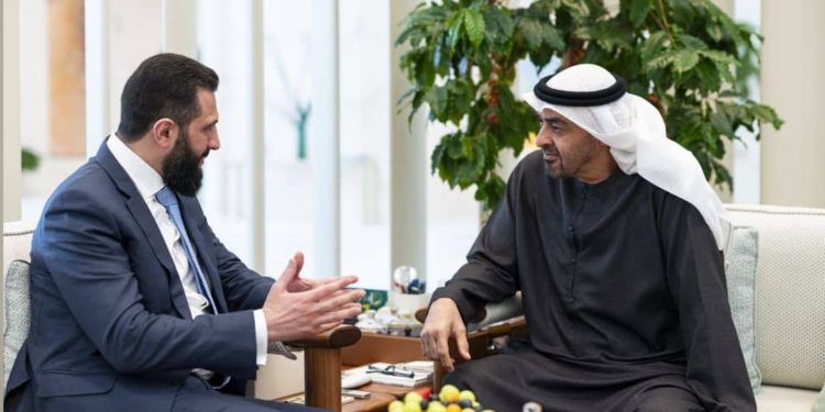 الشرع: اللقاء مع رئيس الإمارات شهد اتساع مساحات العمل المشترك